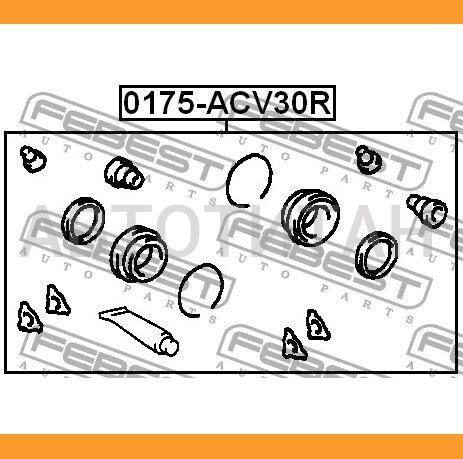 Ремкомплект тормозного суппорта | зад прав/лев | TOYOTA CAMRY (JPP) ACV30/M