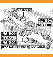 Сайлентблок нижнего рычага подвески | зад прав/лев | NISSAN ARMADA TA60 200