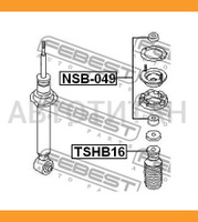 Втулка амортизатора (комплект) | зад прав/лев | NISSAN SUNNY B14 1994.01-19