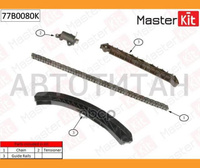 Комплект цепи ГРМ BMW E34/E36 M43B16/B19 93-00 (без звездочек) | Master KiT