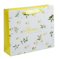 Пакет ламинированный горизонтальный «Цвети от счастья» ML 27 x 23 x 11,5 см Подарочная упаковка