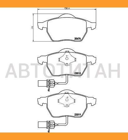 Колодки тормозные дисковые | перед | VW PASSAT (3B3) 1.8 T 20V 11.2000 - 05