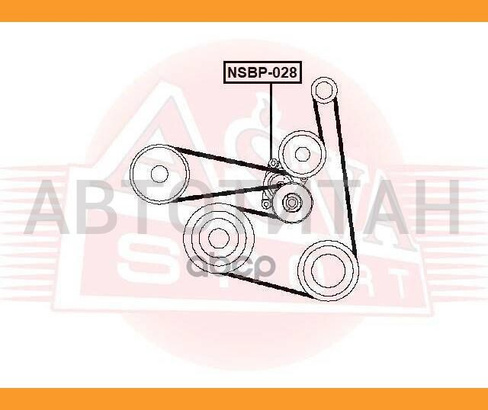 Ролик натяжной навесного оборудования NISSAN/ PRIMERA P12 2001-2007 | Asva
