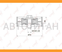Ролик натяжной приводного ремня TOYOTA Avensis(T22/5) 1.6-1.8 00-08 / Celic