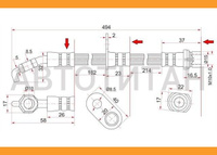 Шланг тормозной FR TOYOTA RAV4 94-00/RR CALDINA/CARINA/CORONA 4WD 92- LH