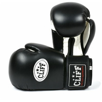 Перчатки боксерские CLIFF DRAGON CLASSIC FLEX, черно-белые, 8 (oz) Cliff