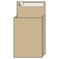 Пакет почтовый B4, KurtStrip, 250*353*40мм, коричневый крафт, отр. лента, 130г/м2, набор 25шт., 226986 Курт