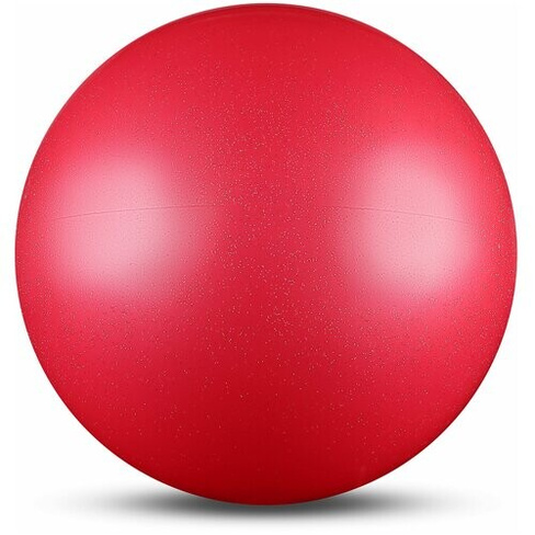 Мяч для художественной гимнастики силикон Металлик 300 г AB2803B Розовый с блестками 15 см Indigo