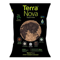 Субстрат универсальный 25л "Terra Nova (Новая земля)" 56х38,5х6,5см, профессиональный, с биогумусом и 10% перлита (Росси