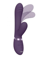 Вибратор-кролик Tani c функцией имитации движения пальцев для двойной стимуляции точки G/P, фиолетовый Shots toys