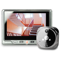 Видеоглазок в дверь с записью на SD карту, звонком и датчиком движения Ps-Link 4,3DM Серый PDV-5-G