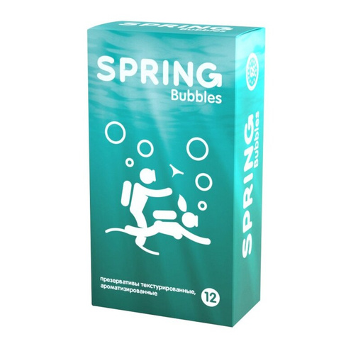 Презервативы SPRING™ Bubbles, 12 шт./уп. (с пупырышками) Spring