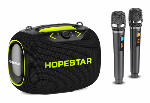 Колонка Hopestar Party Box с двумя микрофонами 120Вт Синий