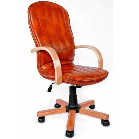 Кресло Евростиль Diplomat EX, натуральная кожа, коричневое (EX6030)